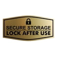 thumbnail image 1 of Signs ByLITA Fancy Secure Storage Lock After Use Durable ABS Plastic | Laser Engraved | Easy Installation | Elegant Design Sign (Brushed Gold) - Small, 1 of 6