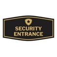 thumbnail image 1 of Signs ByLITA Fancy Security Entrance Sign (Black /Gold) - Small, 1 of 8