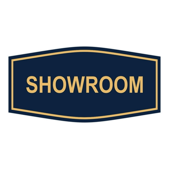 Signs ByLITA Fancy Showroom Sign(Navy Blue/Gold) - Large