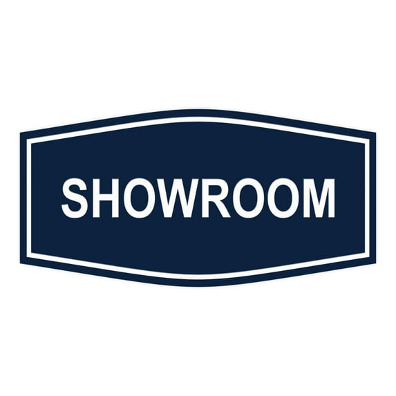 Signs ByLITA Fancy Showroom Sign(Navy Blue / White) - Medium