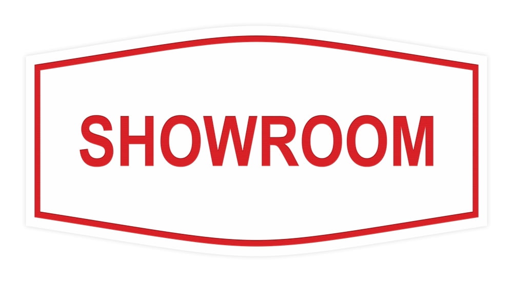 Signs ByLITA Fancy Showroom Sign(White/Red) - Large - Walmart.com