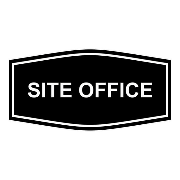 Signs ByLITA Fancy Site Office Sign (Black) - Medium