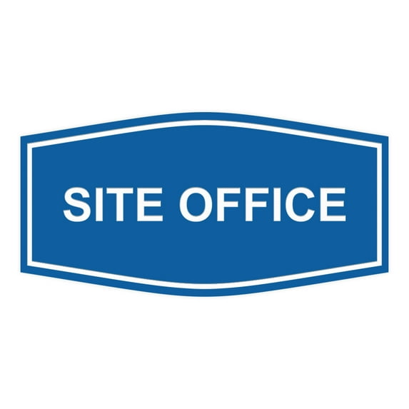 Signs ByLITA Fancy Site Office Sign (Blue) - Small