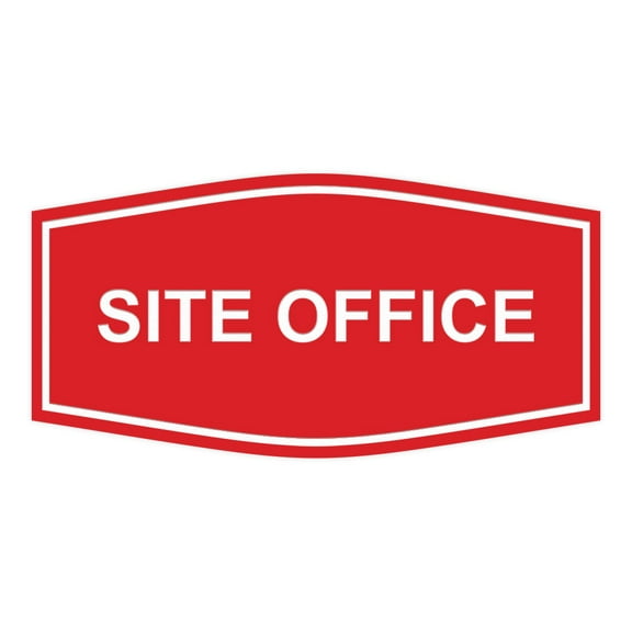 Signs ByLITA Fancy Site Office Sign (Red) - Small