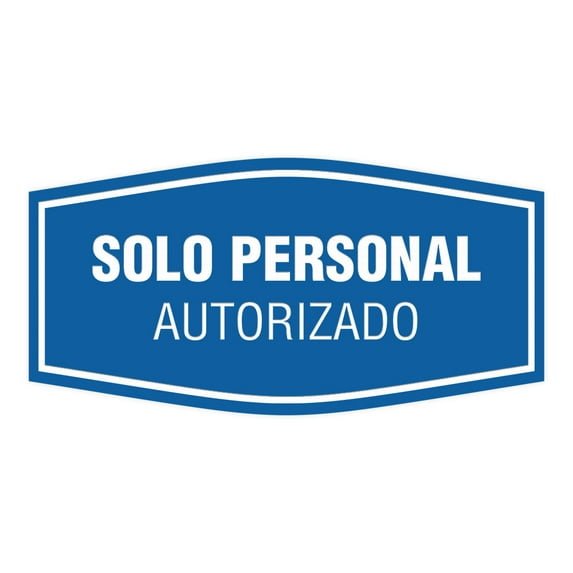 Signs ByLITA Fancy Solo Personal Autorizado Sign (Blue) - Small