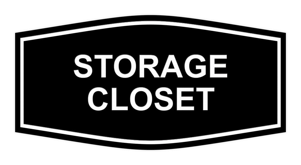 Closet Sign System Signs ByLITA Fancy Storage Closet Sign (Black) - Medium - Walmart.com