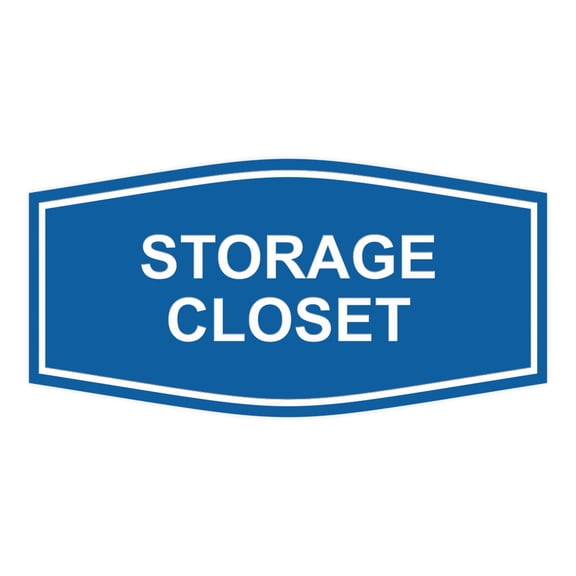 Signs ByLITA Fancy Storage Closet Sign (Blue) - Medium
