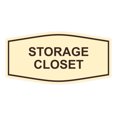 thumbnail image 1 of Signs ByLITA Fancy Storage Closet Sign (Ivory/Dark Brown) - Small, 1 of 5