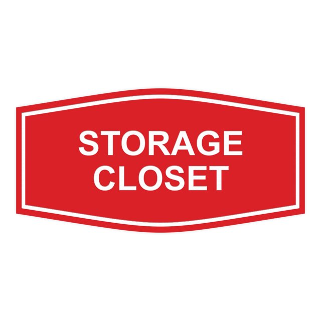 Signs ByLITA Fancy Storage Closet Sign (Red) - Medium