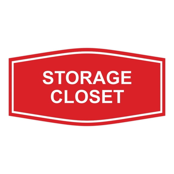 Signs ByLITA Fancy Storage Closet Sign (Red) - Small