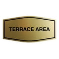 thumbnail image 1 of Signs ByLITA Fancy Terrace Area Sign (Brushed Gold) - Large, 1 of 5