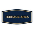 thumbnail image 1 of Signs ByLITA Fancy Terrace Area Sign (Navy Blue/Gold) - Medium, 1 of 5