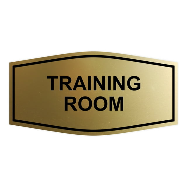 Signs ByLITA Fancy Training Room Sign (Brushed Gold) - Small