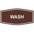 thumbnail image 1 of Signs ByLITA Fancy Wash Sign - Laser-Engraved Lettering | Durable ABS Plastic | Vibrant Colors | Powerful Foam Tape (Dark Brown) - Large, 1 of 3