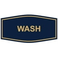 thumbnail image 1 of Signs ByLITA Fancy Wash Sign - Laser-Engraved Lettering | Durable ABS Plastic | Vibrant Colors | Powerful Foam Tape (Navy Blue/Gold) - Small, 1 of 3