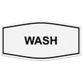 thumbnail image 1 of Signs ByLITA Fancy Wash Sign - Laser-Engraved Lettering | Durable ABS Plastic | Vibrant Colors | Powerful Foam Tape (White) - Small, 1 of 3