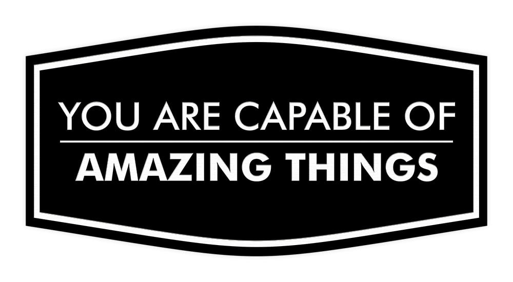 Signs ByLITA Fancy You Are Capable of Amazing Things Durable ABS ...