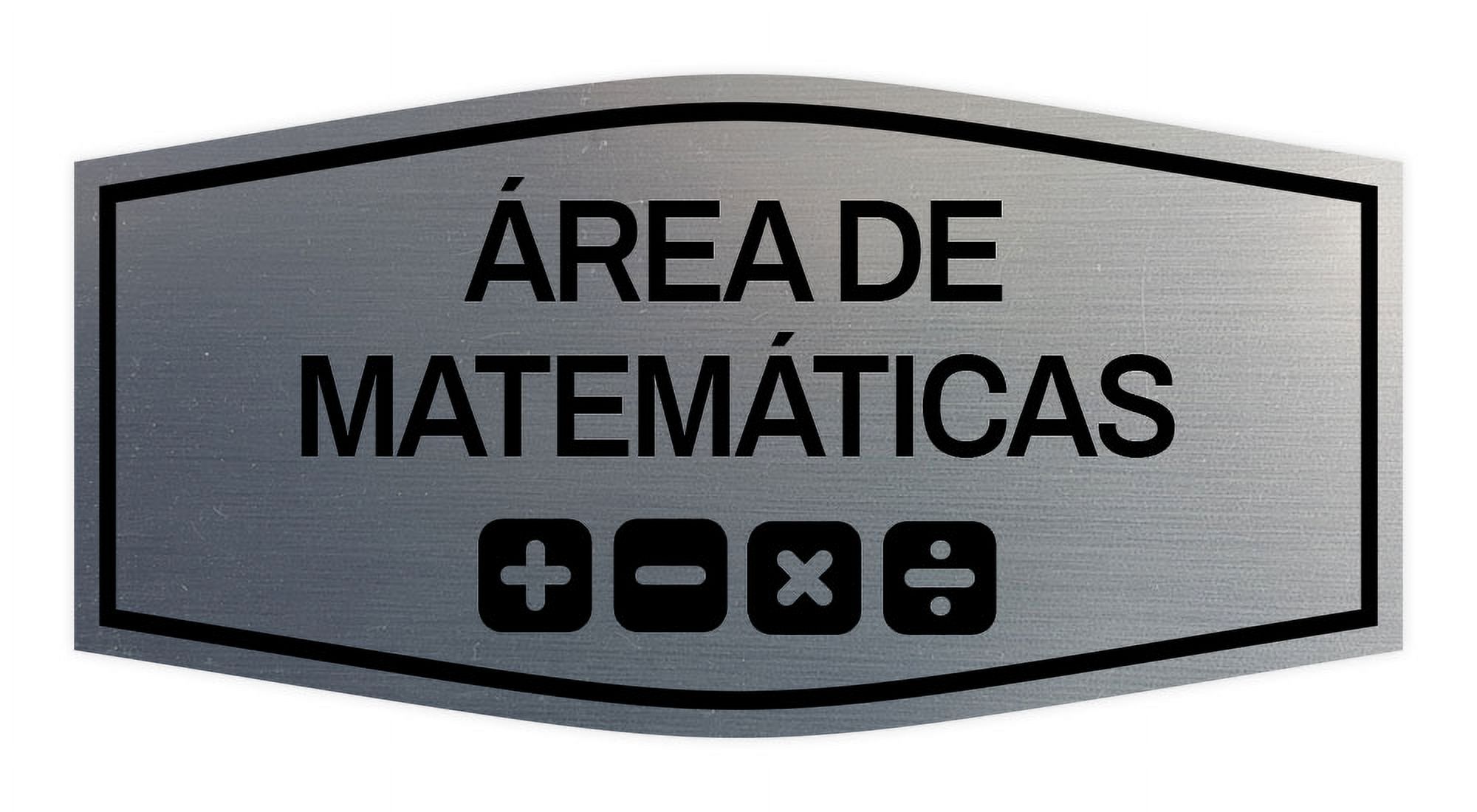 Signs ByLITA Fancy área de matemáticas Easy Installation | Classroom ...