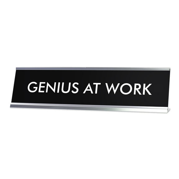 Signs ByLITA GENIUS AT WORK Novelty Desk Sign