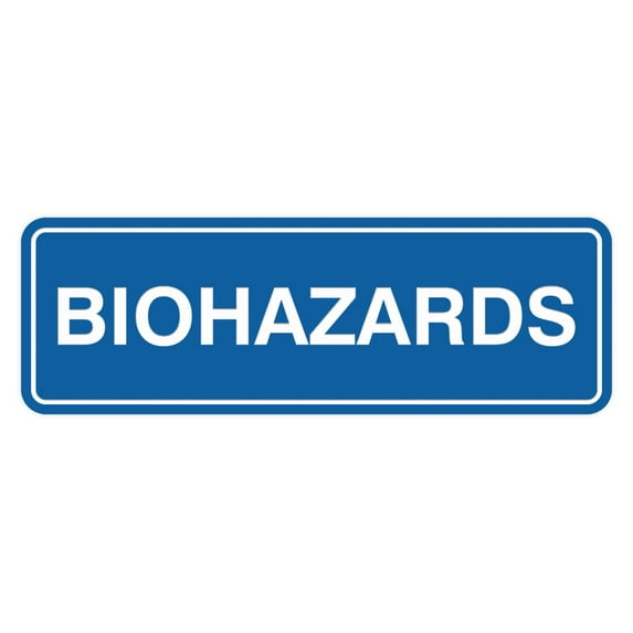 Signs ByLITA New Standard Biohazards Sign (Blue) - Medium