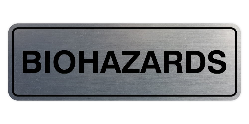 Signs ByLITA New Standard Biohazards Sign (Brushed Silver) - Medium ...