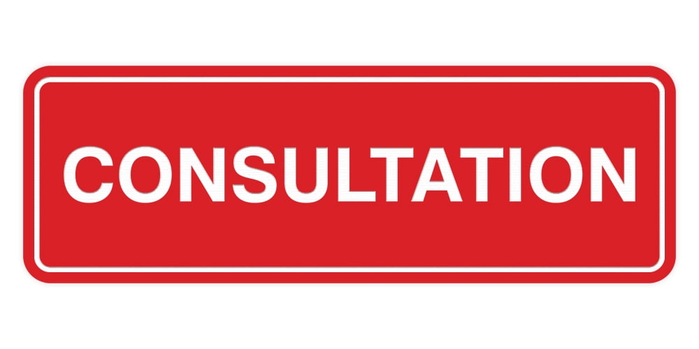 Consulation Available. Sign Signs ByLITA New Standard Consultation Sign (Red) - Large - Walmart.com