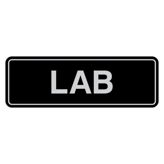 Signs ByLITA New Standard Lab Sign (Black / Silver) - Large