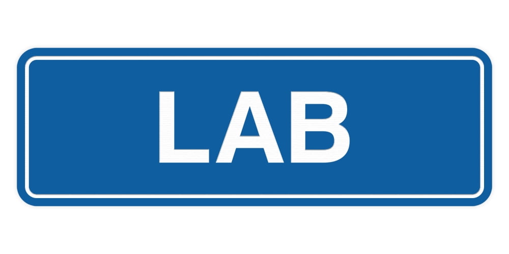 Signs ByLITA New Standard Lab Sign (Blue) - Small - Walmart.com
