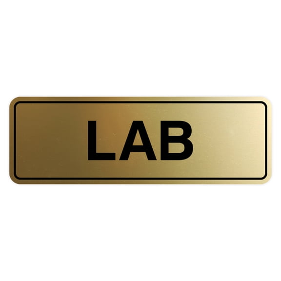 Signs ByLITA New Standard Lab Sign (Brushed Gold) - Small