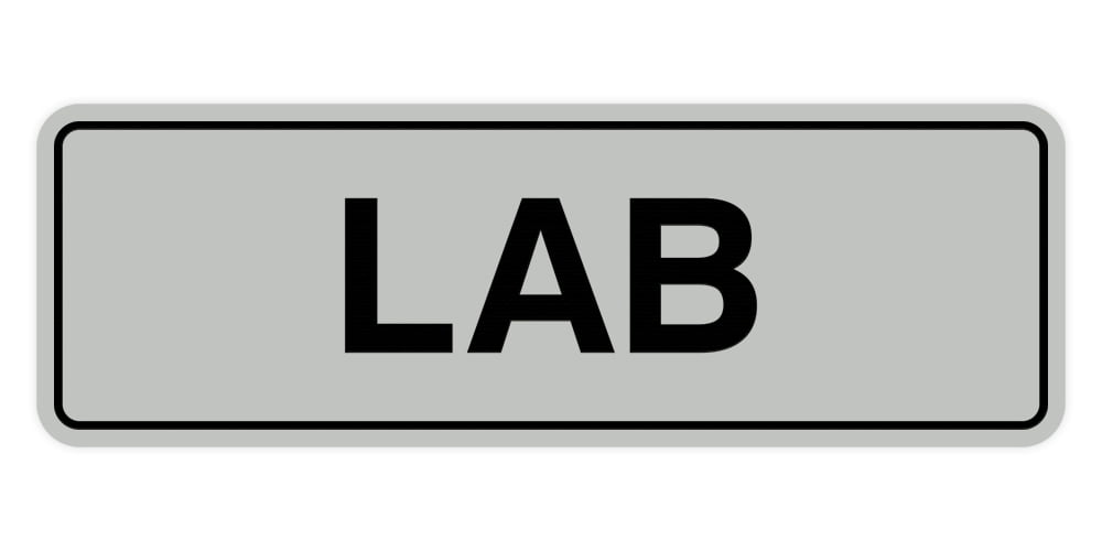 Signs ByLITA New Standard Lab Sign (Lt Gray) - Small - Walmart Business ...