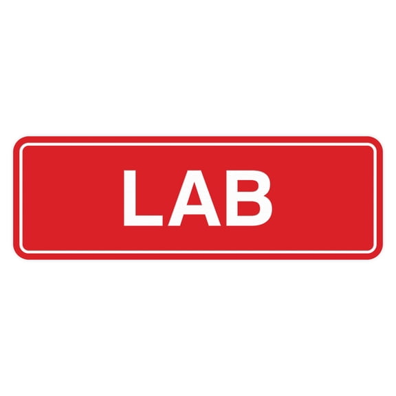 Signs ByLITA New Standard Lab Sign (Red) - Small