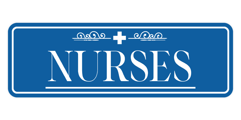 Signs ByLITA Nurses Graphic Medical Office Decor Sign (Black Gold ...