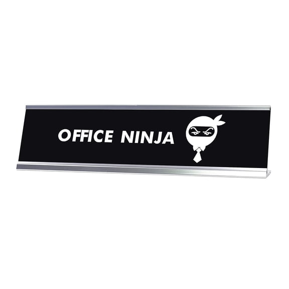 Signs ByLITA Office Ninja Desk Sign, novelty nameplate (2 x 8")