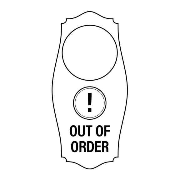 Signs ByLITA Out of Order Door Hanger - White, 4" x 8"