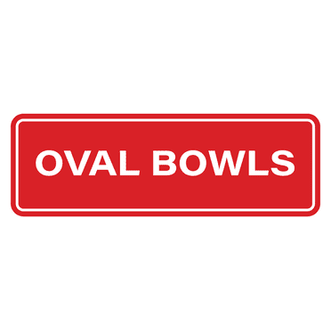 Signs ByLITA Oval Bowls Sign (Red) - Large