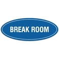 thumbnail image 1 of Signs ByLITA Oval Break Room Sign - Laser-Engraved Lettering | Durable ABS Plastic | Vibrant Colors | Powerful Foam Tape (Blue) - Large, 1 of 3