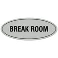 thumbnail image 1 of Signs ByLITA Oval Break Room Sign - Laser-Engraved Lettering | Durable ABS Plastic | Vibrant Colors | Powerful Foam Tape (Lt Gray) - Small, 1 of 3