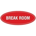 thumbnail image 1 of Signs ByLITA Oval Break Room Sign - Laser-Engraved Lettering | Durable ABS Plastic | Vibrant Colors | Powerful Foam Tape (Red) - Large, 1 of 3