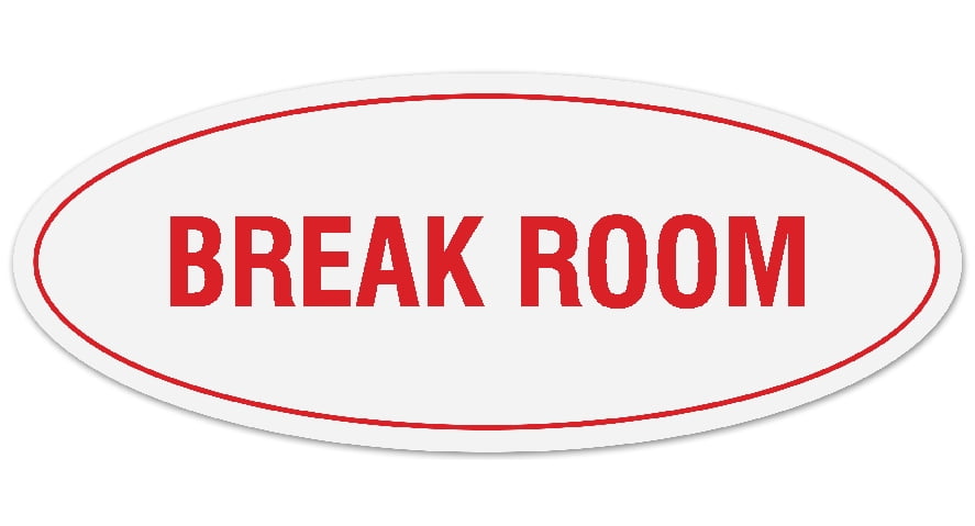 Red Breakfest Sign Signs ByLITA Oval Break Room Sign - Laser-Engraved Lettering | Durable ...