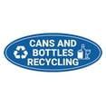 thumbnail image 1 of Signs ByLITA Oval Cans and bottles recycling Sign - Laser-Engraved Lettering | Durable ABS Plastic | Vibrant Colors | Powerful Foam Tape (Blue) - Small, 1 of 7
