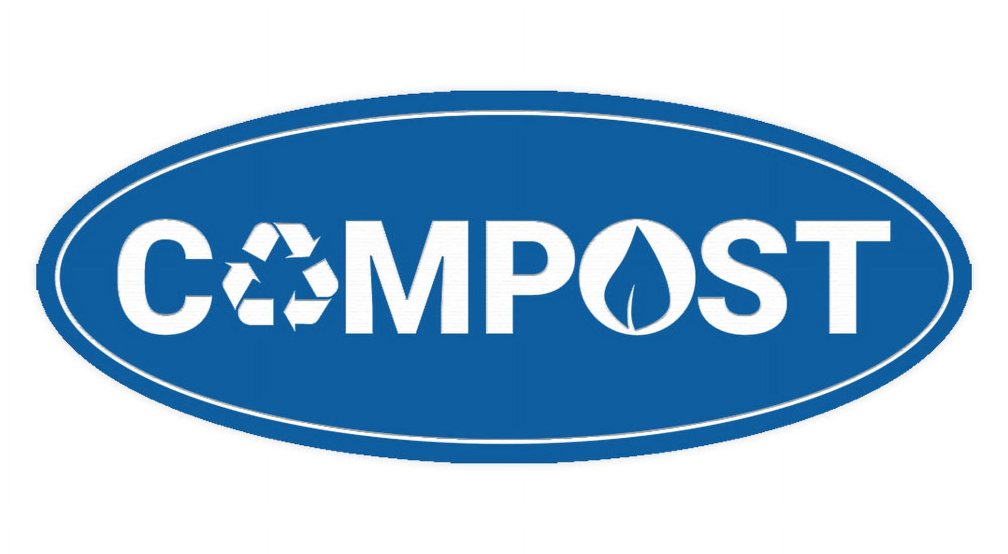 Signs ByLITA Oval Compost Sign - Laser-Engraved Lettering | Durable ABS ...