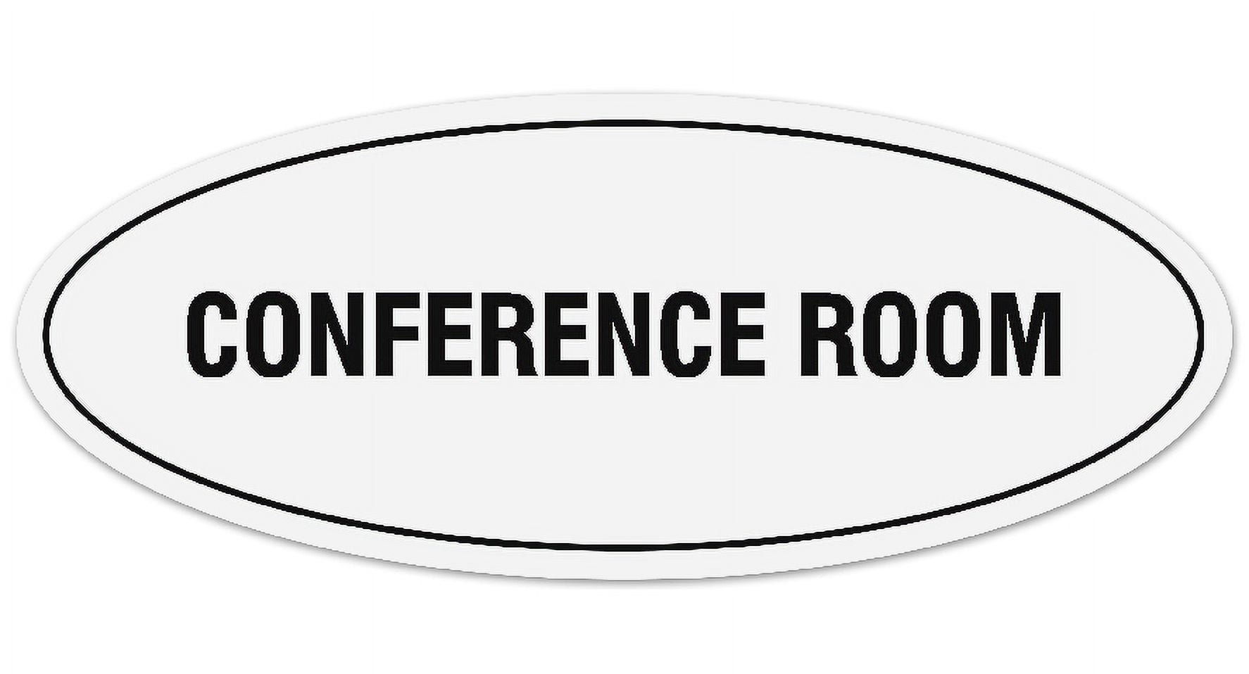 Large Lettering Conference Signs ByLITA Oval Conference Room Sign - Laser-Engraved Lettering ...
