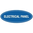 thumbnail image 1 of Signs ByLITA Oval Electrical Panel Sign - Laser-Engraved Lettering | Durable ABS Plastic | Vibrant Colors | Powerful Foam Tape (Blue) - Large, 1 of 3