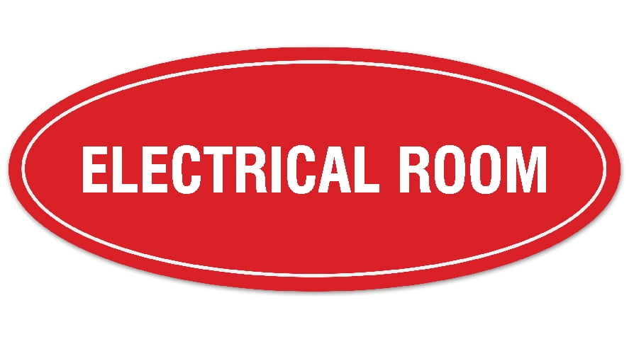 Signs ByLITA Oval Electrical Room Sign - Laser-Engraved Lettering ...