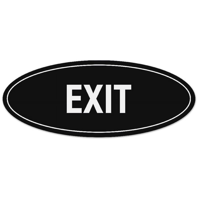 Signs ByLITA Oval Exit Sign - Laser-Engraved Lettering | Durable ABS ...