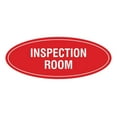 thumbnail image 1 of Signs ByLITA Oval Inspection Room Sign (Red) - Small 2x5", 1 of 1