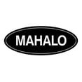 thumbnail image 1 of Signs ByLITA Oval Mahalo Sign (Black) - Medium, 1 of 6