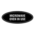 thumbnail image 1 of Signs ByLITA Oval Microwave Oven In Use Sign (Black) - Small, 1 of 1