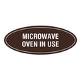 thumbnail image 1 of Signs ByLITA Oval Microwave Oven In Use Sign (Dark Brown) - Small, 1 of 1