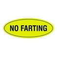 thumbnail image 1 of Signs ByLITA Oval No Farting Sign (Yellow / Black) - Medium 2.75x7", 1 of 1